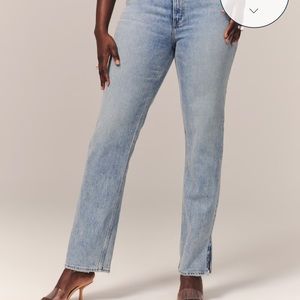 Abercrombie 90s straight ultra high rise (curve love) - size 25